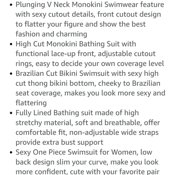 💓NWT Thong One Piece Swimsuit - Picture 7 of 7